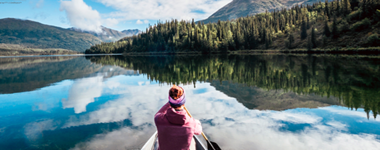 woman in kayak